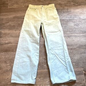 BDG ombre green/blue denim high & wide jeans